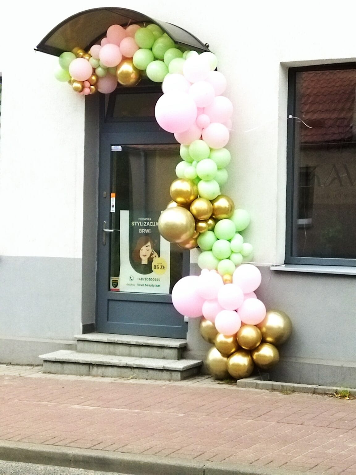 girlanda z balonów organiczna girlanda z balonów balony na otwacie