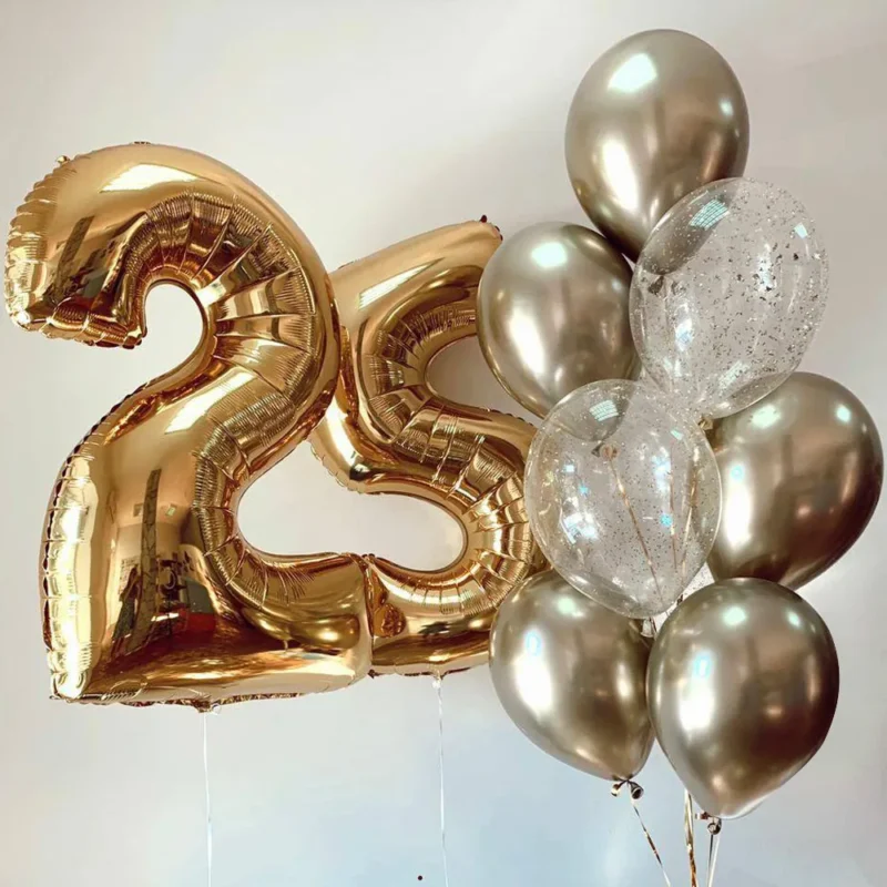 balony z helem na 25 urodziny