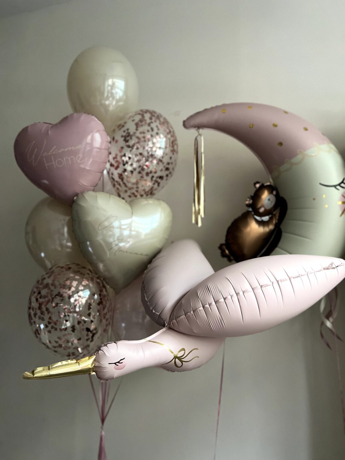 Bukiet balonów na powitanie dziewczynka balony Gdynia