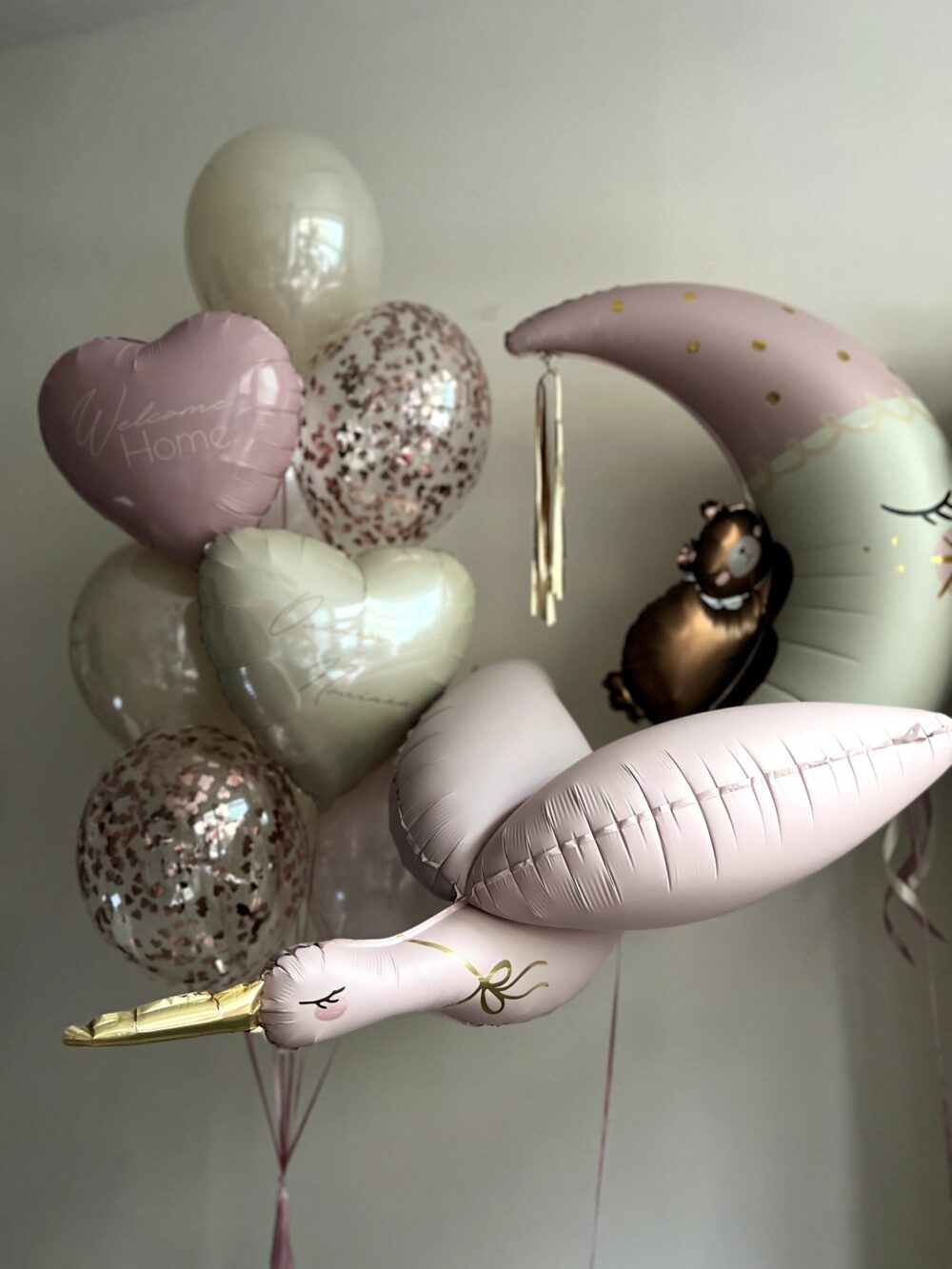 Bukiet balonów na powitanie dziewczynka balony Gdynia