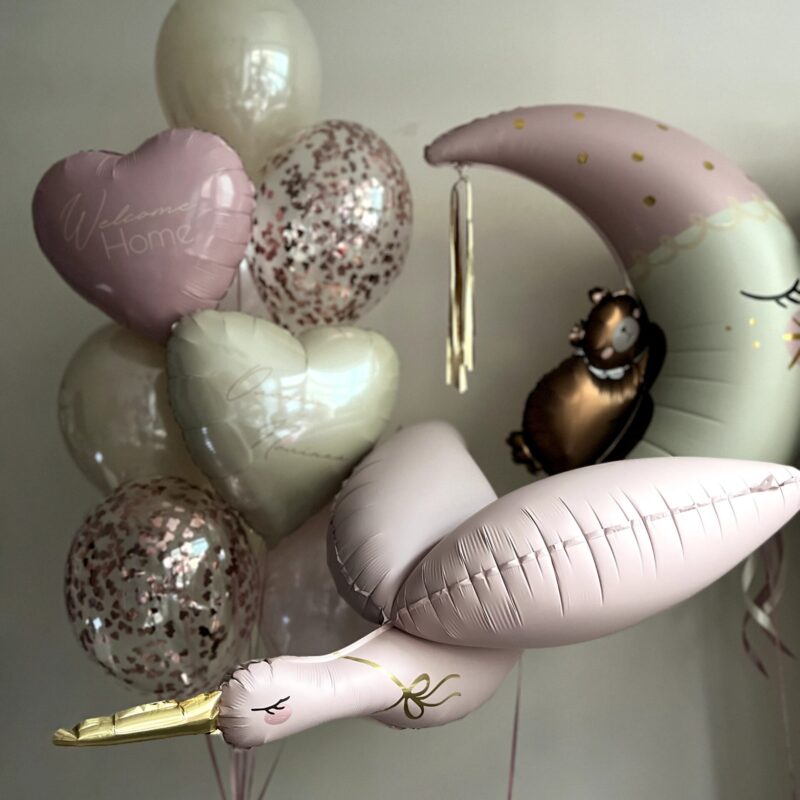 Bukiet balonów na powitanie dziewczynka balony Gdynia