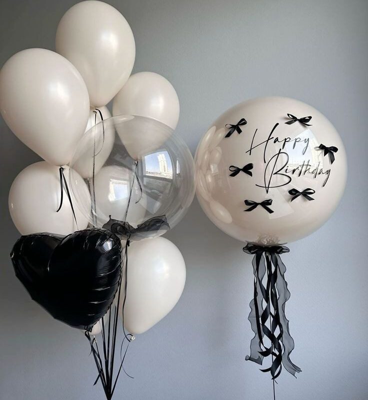 zestaw balonów z helem z kokardą odlotowa balony z helem gdynia kobieta Darmowa Dostawa Balonów w Gdyni