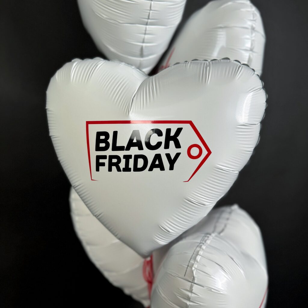 Balony z helem black friday