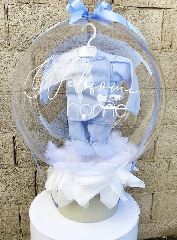 prezent box Wellcome home Stylowy balon Bubbles Prezent Box Welcome Home