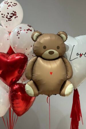 elegancki zestaw balonów z helem love ❤