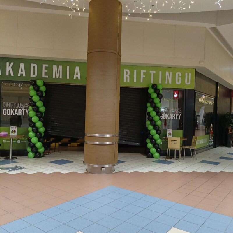 słupki balonowe 3 m czarno-zielone